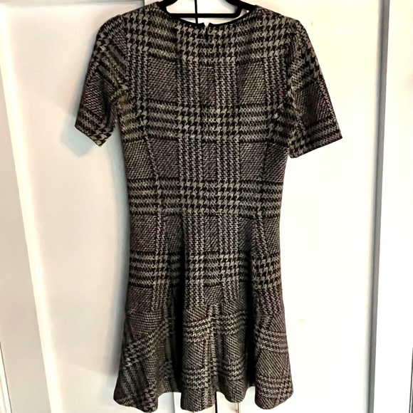 Theory black and white houndstooth plaid dress - Picture 4 of 8
